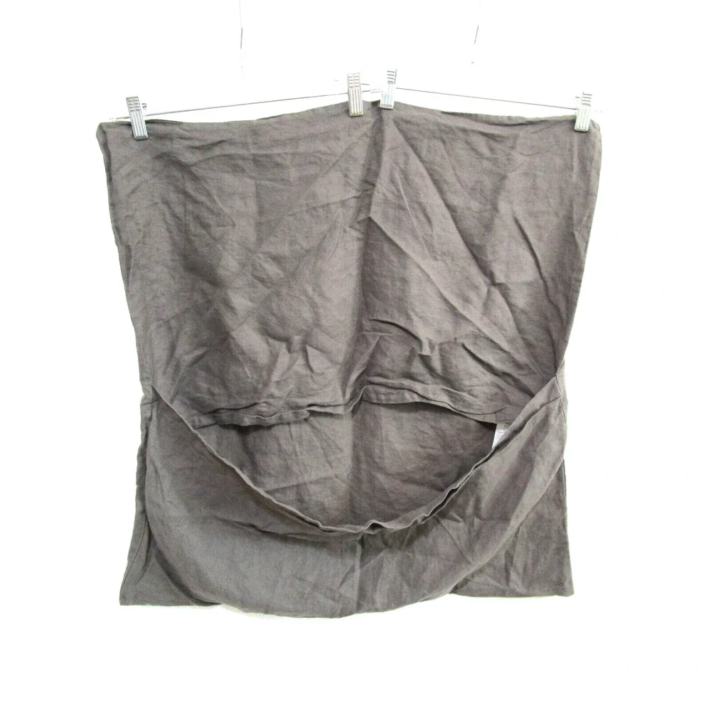 West Elm Gray 100% Linen Euro Pillow Sham